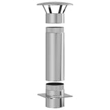 Chimney Extension Silver 35 x 35 x 82 cm Stainless Steel 42008449