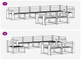 Outdoor Sofa Set 8 pcs Natural Solid Acacia Wood 3366572