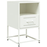 ZNTS Bedside Cabinets 2 pcs White 36x39x60.5 cm Steel 846565