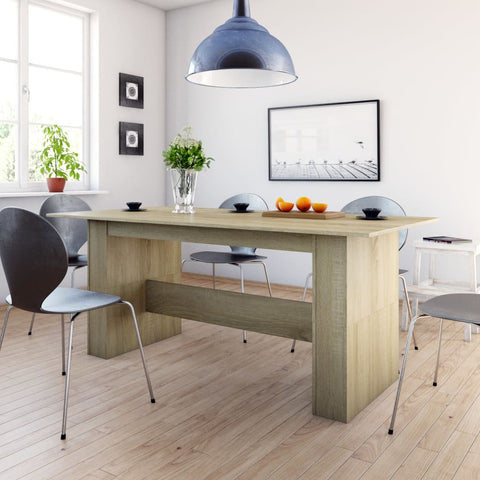 ZNTS Dining Table Sonoma Oak 180x90x76 cm Engineered Wood 800471