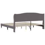 Bed Frame with Headboard Grey 180 x 200 cm Faux Leather 42027871
