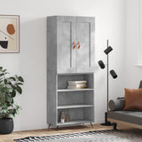 Highboard Concrete Grey 69.5x34x180 cm Engineered Wood 3200045