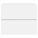 Wall-mounted Bedside Cabinets with LED Lights 2 pcs White 836813