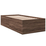 Bed Frame without Mattress Brown Oak 90x190 cm Single 3280978