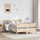 Bed Frame with Headboard 150x200 cm King Size Solid Wood Pine 3307041