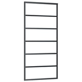 Sliding Door with Hardware Set ESG Glass&Aluminium 90x205 cm 3081953