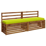 2-Piece Bench Cushions SOEST 2 pcs 100% Polyester Bright Green 950037
