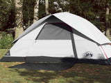 Camping Tent Dome 3-Person White Blackout Fabric Waterproof 94698