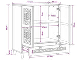 Highboard Light brown 60 x 33 x 100 cm Solid mango wood 4018110