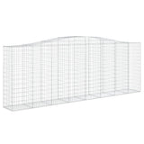 Arched Gabion Basket 400x50x140/160 cm Galvanised Iron 153417
