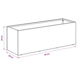 Garden Planter 2 pcs Silver 40 x 20 x 20 cm Stainless Steel 8005143