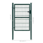 ZNTS 2D Fence Gate Green 106 x 210 cm 141751