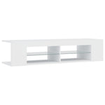 TV Cabinet with LED Lights White 135x39x30 cm 804229
