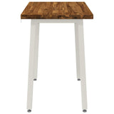 90 x 55 x 75 cm Solid Acacia Wood Natural and White Rectangular 937576