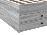 Bed Frame with Storage Grey Sonoma 80 x 200 cm Engineered Wood 3429649