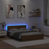 Bed Frame Artisan Oak 160 x 200 cm Engineered Wood 3403614