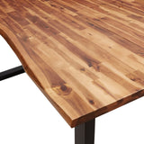 ZNTS Dining Table with Live Edge 180x90x75 cm Solid Wood Acacia 353291