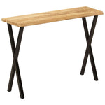 Console Table with Live Edge 105x33x76 cm Solid Wood Mango 372763