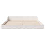 Bed Frame White 120 x 200 cm Solid Pine Wood 873317