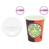 Paper Coffee Cups with Lids 1000 pcs 8oz 240ml 3325212
