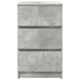 Bedside Cabinet with 3 Drawers Concrete Grey 39x35x65 cm 861343