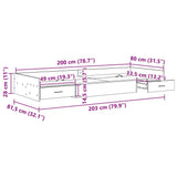 Bed Frame with Headboard Black Oak 80 x 200 cm Engineered Wood 3335246
