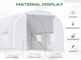 2.5 x 2 x 2 m Polytunnel Greenhouse, Walk-in Green House for Garden with Mesh Windows, Galvanised T3398P313649