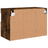 TV Wall Cabinet with LED Lights Smoked Oak 60x30x40 cm 837191