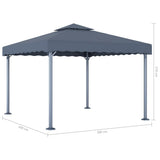 Gazebo with LED String Lights 300x300 cm Anthracite Aluminium 3070343