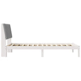 Bed Frame with Headboard White 100 x 200 cm Solid Pine Wood 878913
