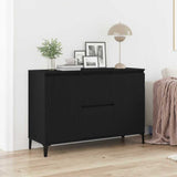 Sideboard Black Oak 104 x 35 x 70 cm Engineered Wood 862597