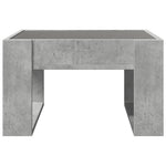 ZNTS Coffee Table with Infinity LED Concrete Grey 50x53x30 cm 847626