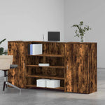 Reception Desk Smoked Oak 200x50x103.5 cm Engineered Wood 3324182