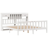 Bookcase Bed without Mattress White 180x200 cm Super King Solid Wood Pine 3321750
