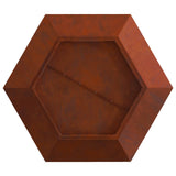 Fire Pit Brown 100 x 100 x 28 cm Weathering Steel 858999