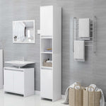 Bathroom Cabinet White 30x30x183.5 cm Engineered Wood 802669