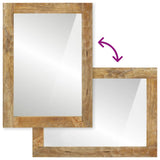 Bathroom Mirror 50x70x2.5 cm Solid Wood Mango and Glass 356922