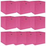 Storage Boxes 10 pcs Pink 32x32x32 cm Fabric 288347