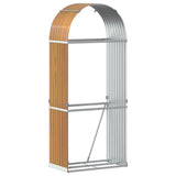 Log Holder Wood Look 80x45x190 cm Galvanised Steel 364580