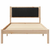 Bed Frame with Upholstered Headboard Black 100 x 200 cm 878281
