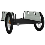 Bike Trailer Grey and Black Oxford Fabric and Iron 94196