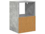 Bedside Table with Drawer 2 pcs Concrete Grey 35 x 32 x 68.5 cm 8000635