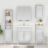 Bathroom Wall Cabinet with Shelf FLORO White 35 x 30 x 60 cm 42011236