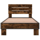 Bed Frame without Mattress Smoked Oak 90x200 cm 845744