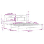 Bed Frame without Mattress Sonoma Oak 183x213 cm Engineered Wood 4106949