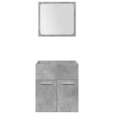 5 Piece Bathroom Furniture Set Concrete Grey Engineered Wood 3324895