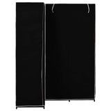 282449 Corner Wardrobe Black 130x87x169 cm