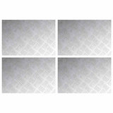 Stair Tread Rectangular 4 pcs Silver 60 x 40 cm Aluminium 4104324