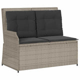 Garden Bench Light Grey Poly Rattan 3394454