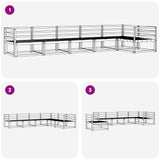 Outdoor Sofa Set 6 pcs White 404 x 166.5 x 73 cm 3386498